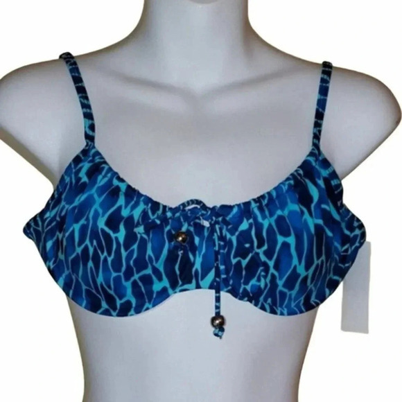 Cazimi M blue printed bikini‎ top - Picture 1 of 3